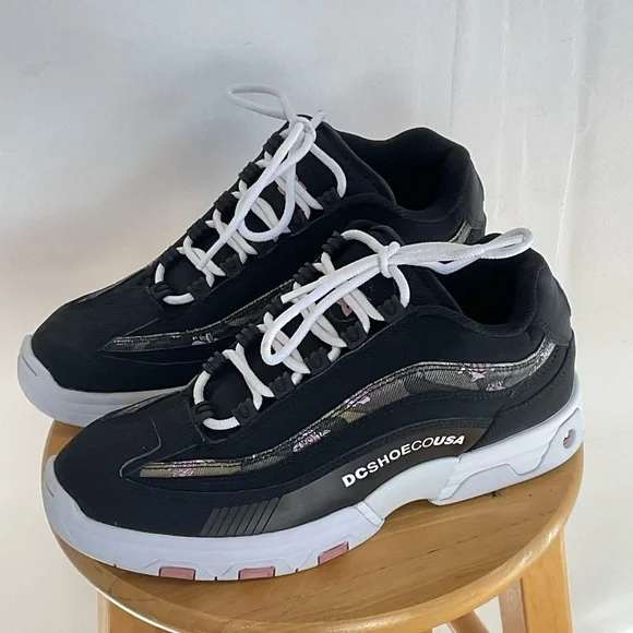 DC‎ Shoes Womens Camo Black Skate Sneakers Running Legacy Lite Size 10 - Picture 2 of 9